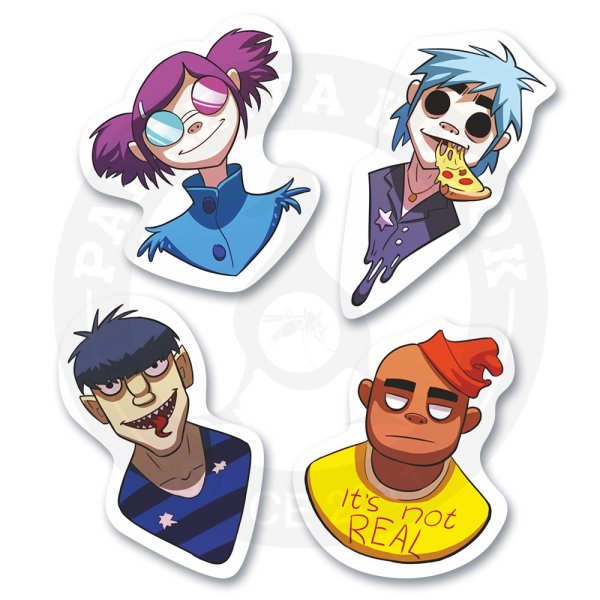 Наклейка на сноуборд Gorillaz