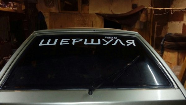 Наклейки на лобовое 2114 Лев