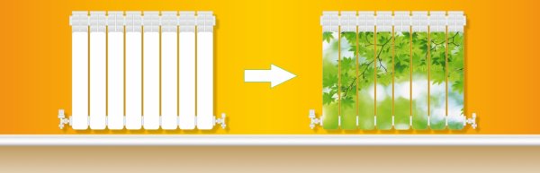 Наклейка на батарею