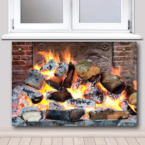 Наклейка в виде камина