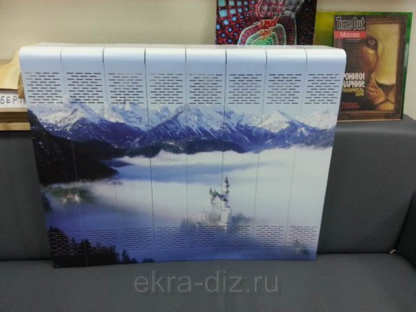 Экран на батарею с фотопечатью