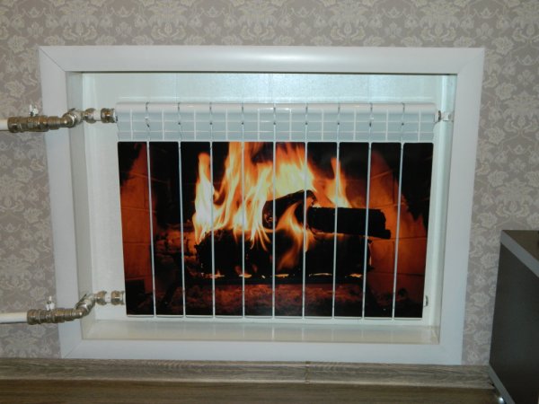 Батарея в виде камина