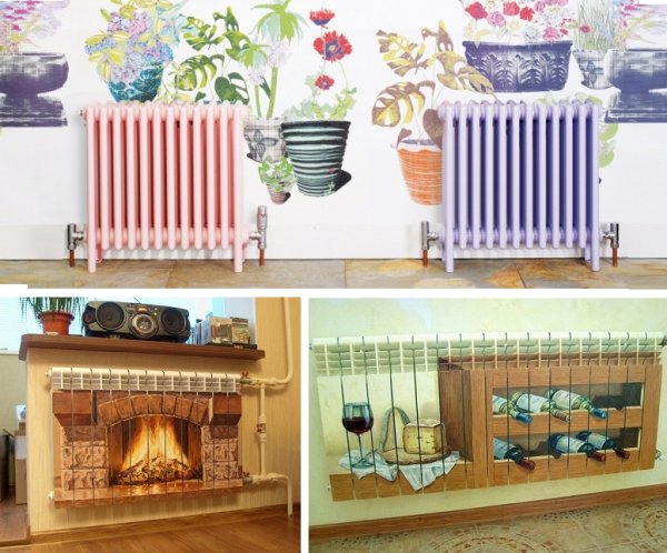 Экран на радиатор отопления в стиле лофт