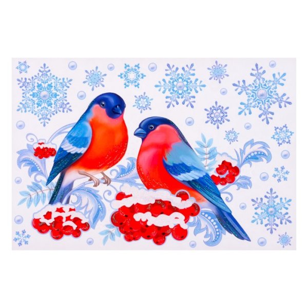 Интерьерные наклейки Снегири