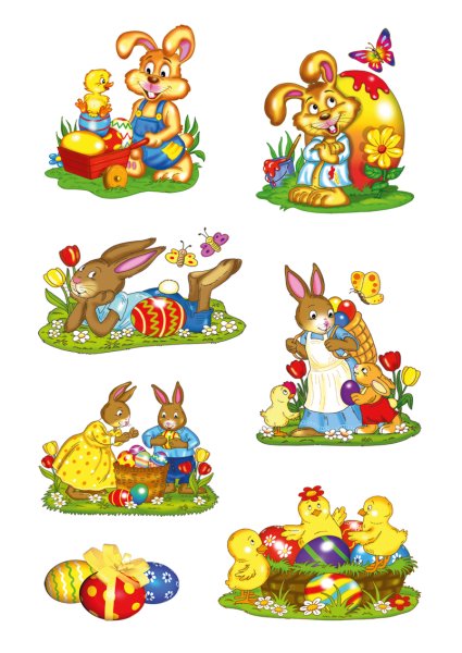 Наклейки "пасхальные яйца"