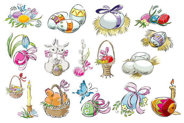 Красивые наклейки на Пасху