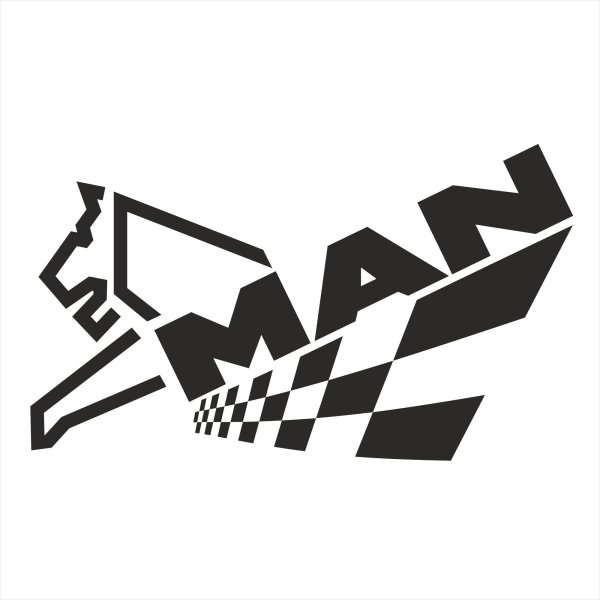 Наклейки логотип ман