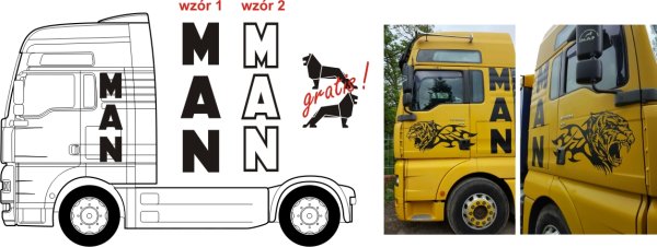 Наклейки на кабину ман