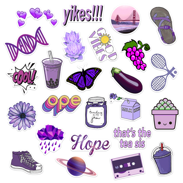 Сиреневые Стикеры