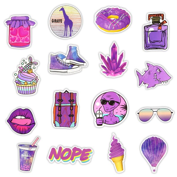 Фиолетовые наклейки