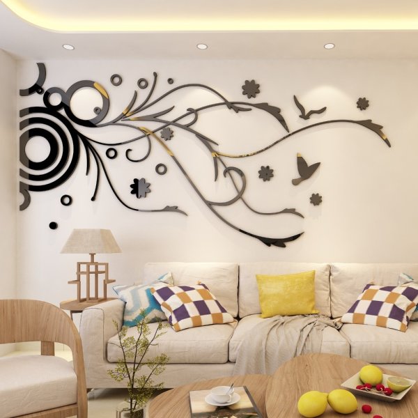 Декоративные узоры на стене