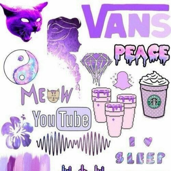 Сиреневые Стикеры