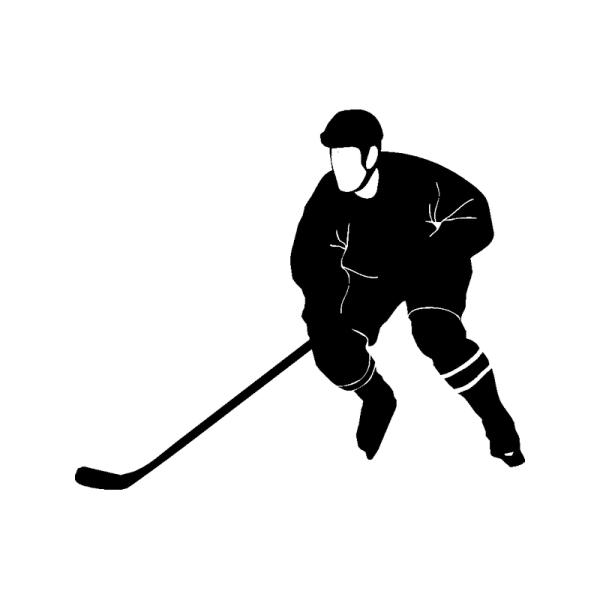 Хоккеист силуэт