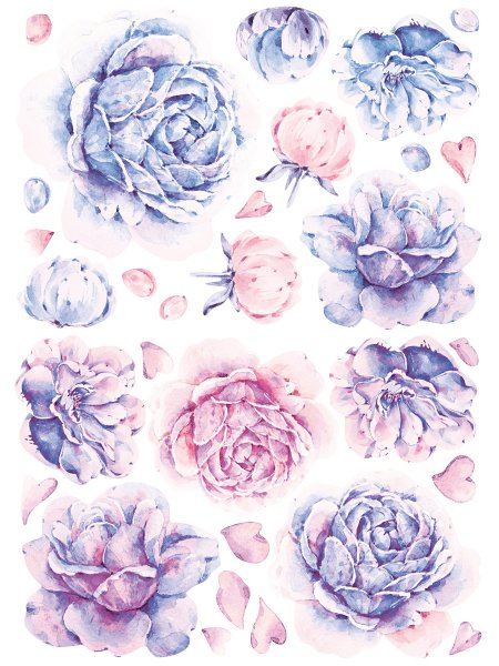 Красивые наклейки акварелью