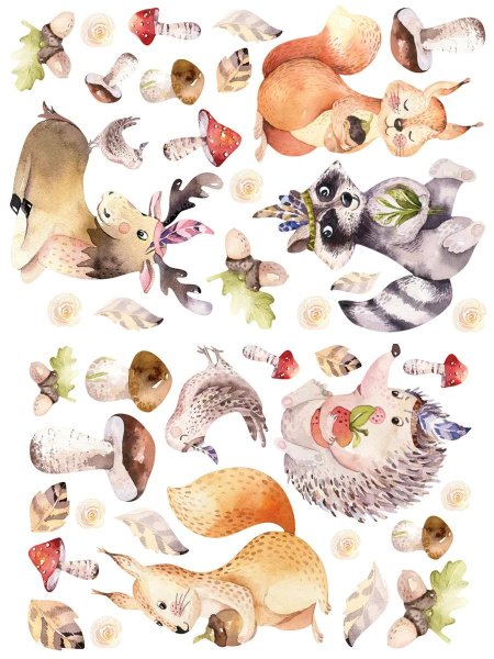 Акварельные зверята