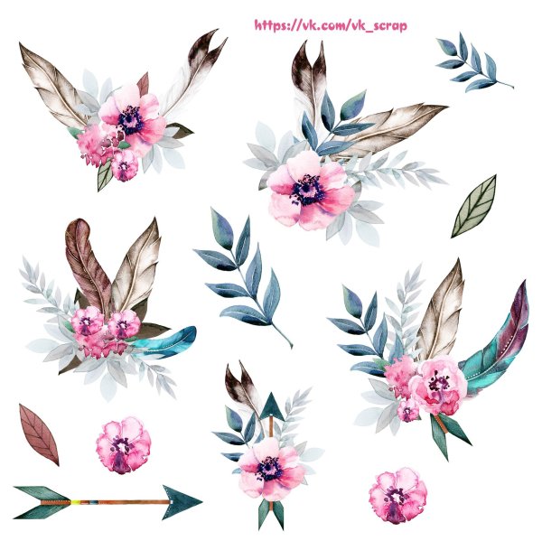 Стикеры для распечатки Акварельные надписи