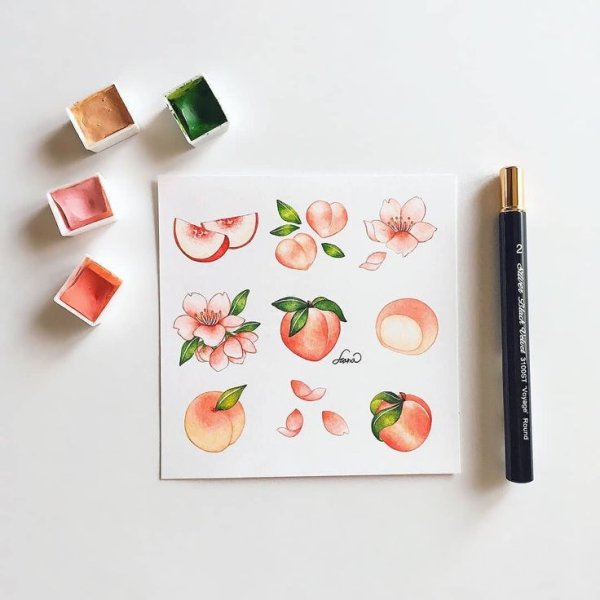 Акварельные Стикеры