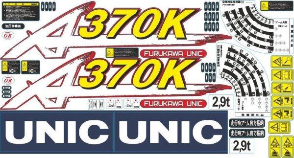 Наклейки на рычаги крана манипулятора