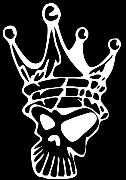 Наклейка череп с короной