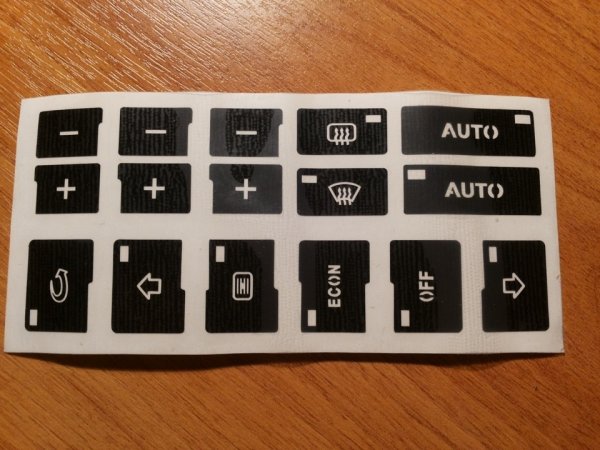 Наклейки на клавиши авто