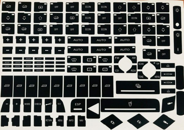 Наклейки на кнопки автомобиля