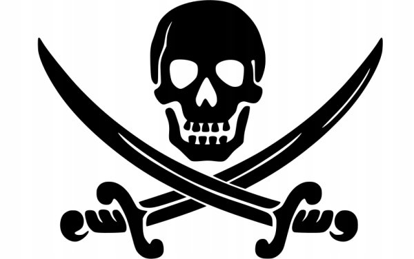 Пиратский флаг наклейка