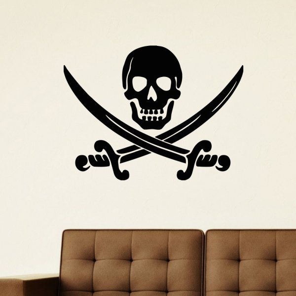 Пиратский знак на прозрачном фоне