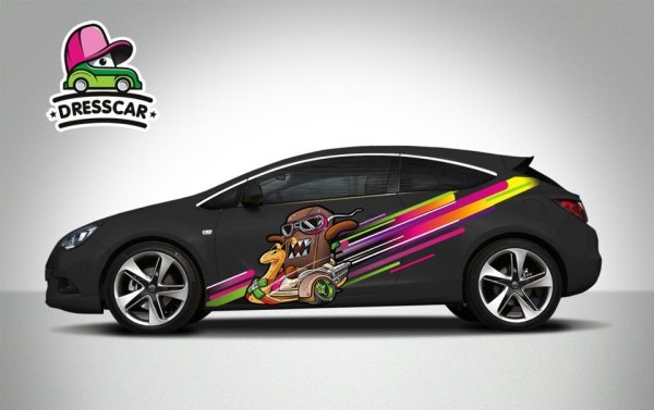 Хохлома наклейка на автомобиль