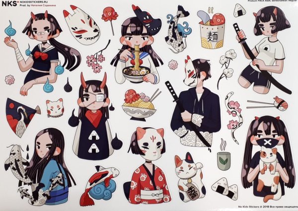Японские Стикеры