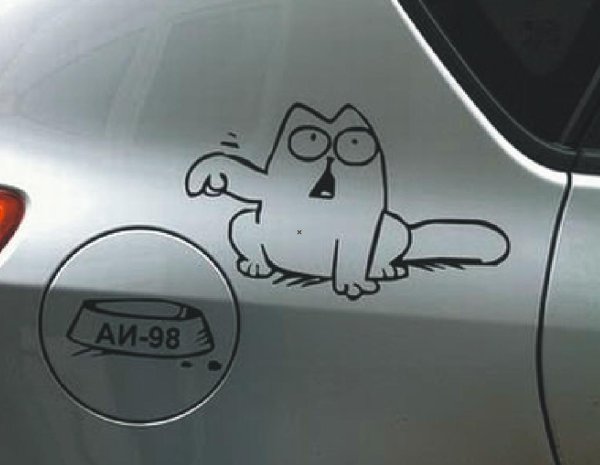 Наклейка кот на бензобак