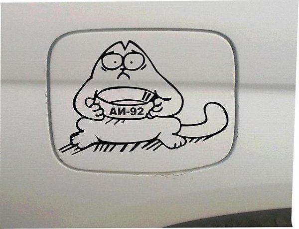 Наклейка на крышку бензобака