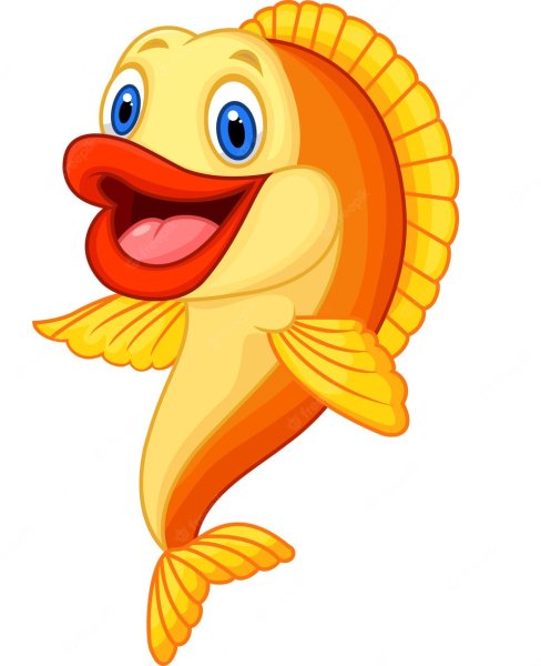 Зеленые мультяшные рыбки