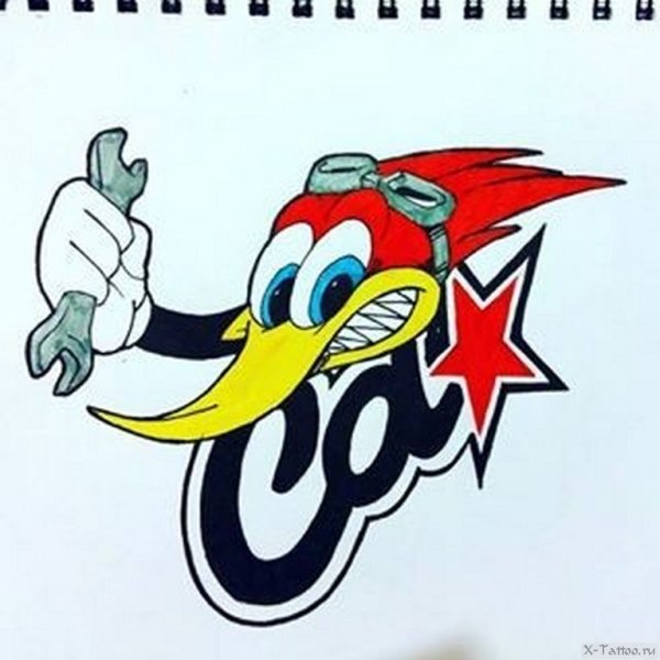 Наклейки на авто дятел