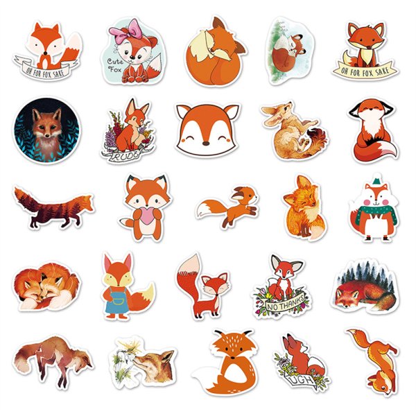 Стикеры с лисами
