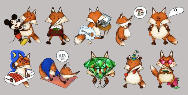 Наклейка - Лисичка