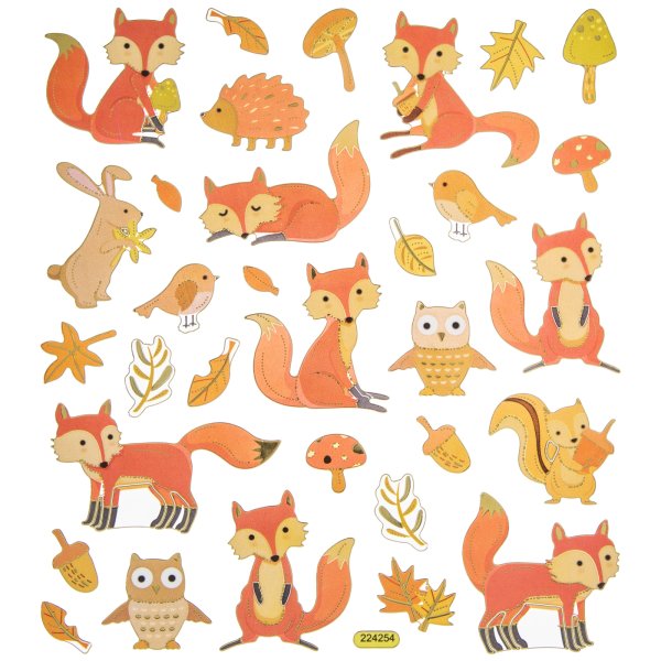 Стикеры лисы много