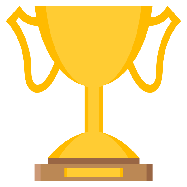 Кубки и медали на белом фоне