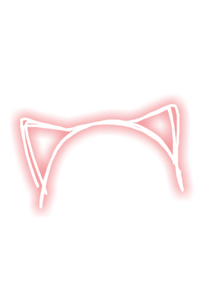 Кошачьи уши на прозрачном фоне