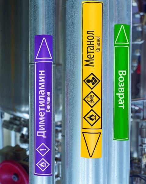 Маркировочные щитки для трубопроводов