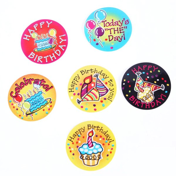 Наклейки "день рождения"