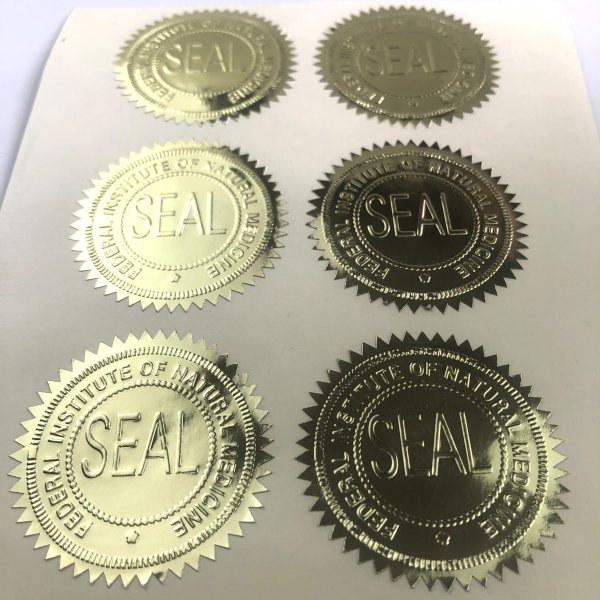 Золотые лейблы для рельефной печати