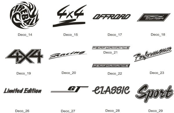 Эскизы наклеек на авто