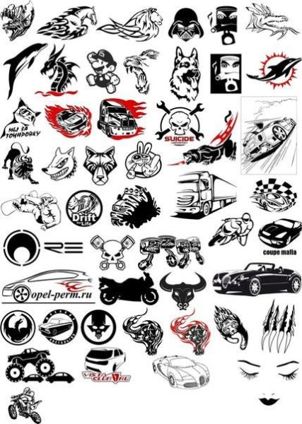 Наклейки на японских автомобилях