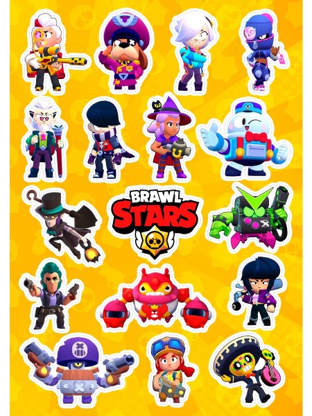 Наклейки Brawl Stars наклейки Brawl