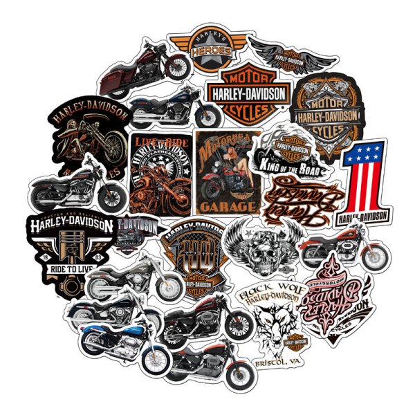 Harley Davidson наклейка на бак