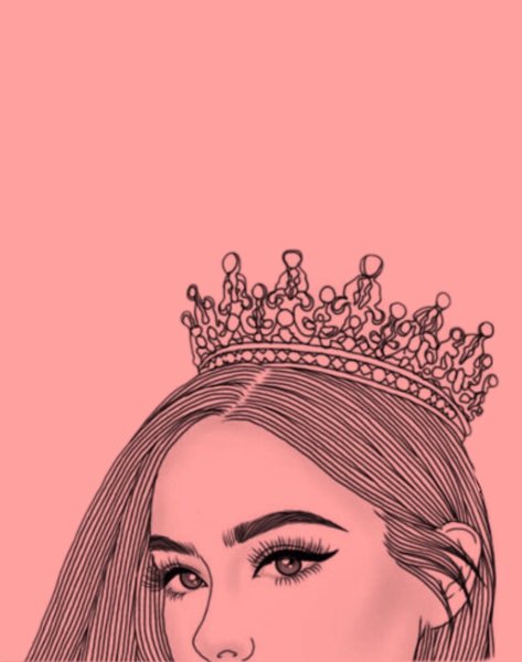 Девушка в короне рисунок