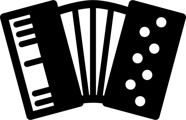 Гармонь на белом фоне