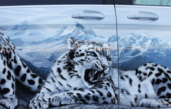 Аэрография снежный Барс