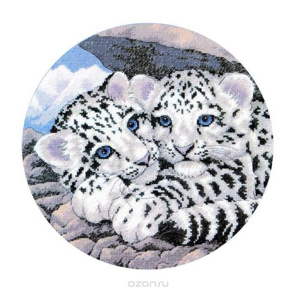 Снежный Барс вышивка крестом