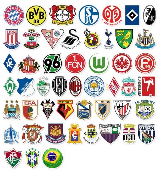 Этикетки для футбольных команд